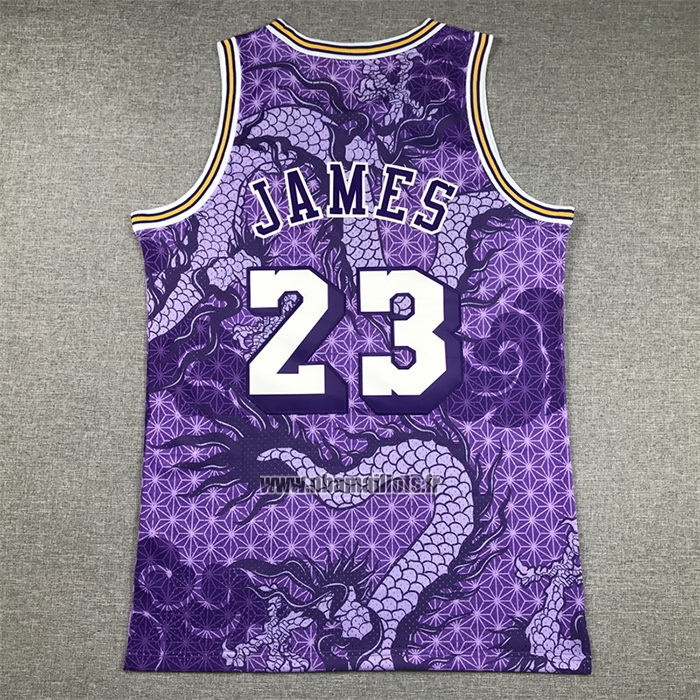 Maillot Los Angeles Lakers LeBron James NO 23 Asian Heritage Throwback 2018-19 Volet
